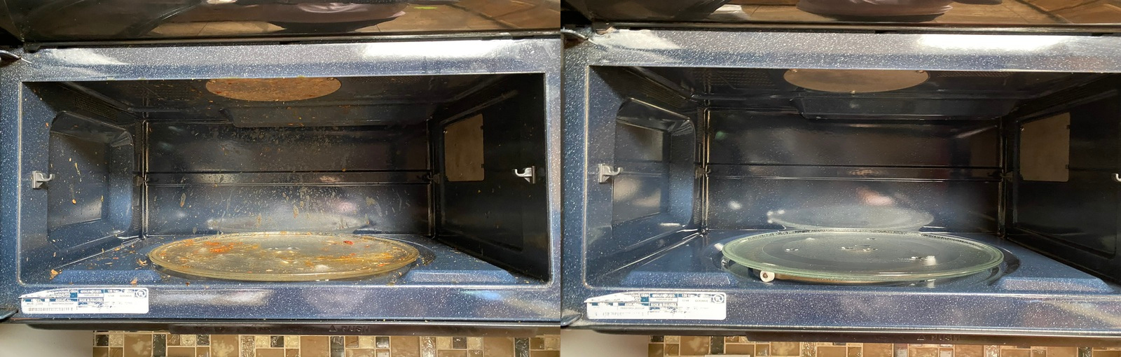 before and after microwave
